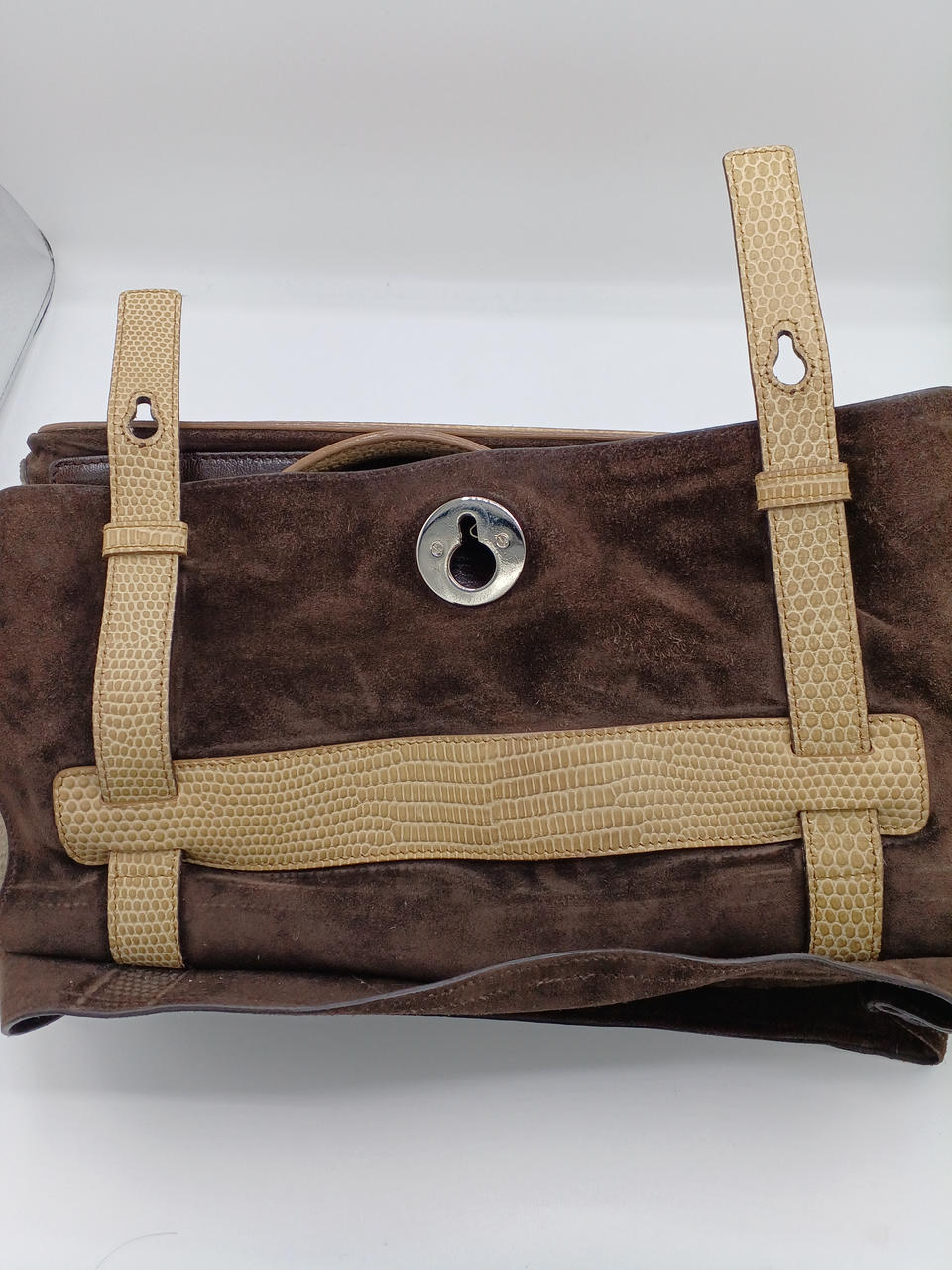 Yves Saint Laurent M Toe Borsa a mano marrone beige