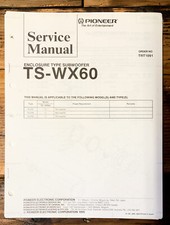 Pioneer TS-WX60 Speaker Service Manual Original 