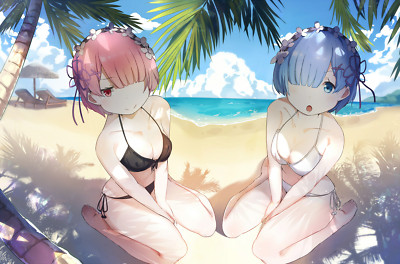 Anime girls ram rem rezero kara hajimeru isekai seikatsu Playmat Game Mat Desk