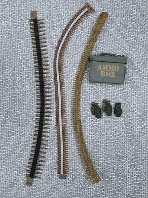 GI JOE AMMO STRIPS & AMMO BOX W/GRENADES ACCESSORY FOR 12'' ACTION FIGURE