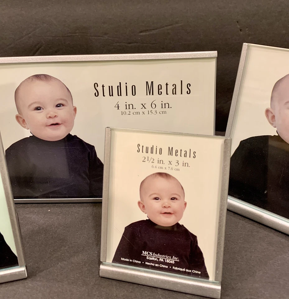 Moldura de metal tom prata conjunto de 5 tamanhos sortidos independente nova - Imagem 4 de 4