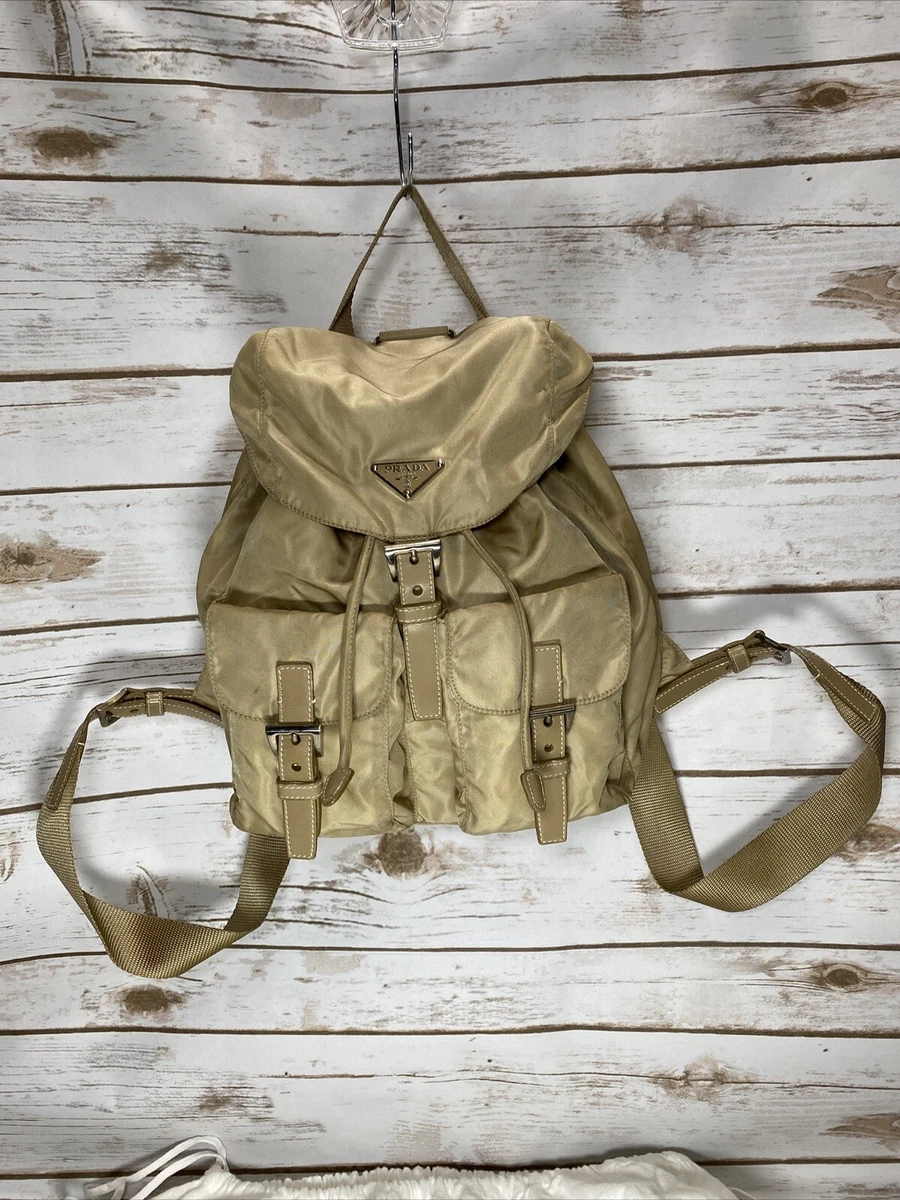 Prada - Nude Leather Bucket Bag With Shoulder Strap