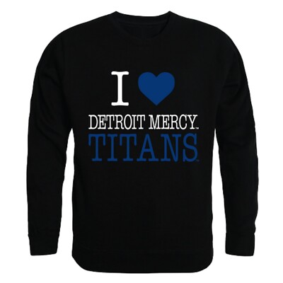 University Of Detroit Mercy Titans UDM I Love Crewneck Sweatshirt Sweater