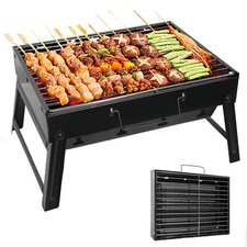 Portable Foldable Charcoal Grill Tabletop BBQ Grill for Camping Outdoor Picnic