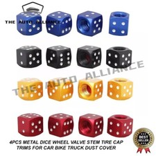 4 Color Metal Dice Wheel Valve Stem Tire Cap Trims For Car Bike Truck Dust Cover 4 Color Metal Dice Wheel Valve Stem Tire Cap Trims For Car Bike Truck Dust Cover