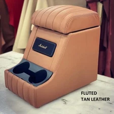 LUCARI TAN FLUTED CUBBY BOX + MARSHALL SPEAKER FITS LAND ROVER DEFENDER
