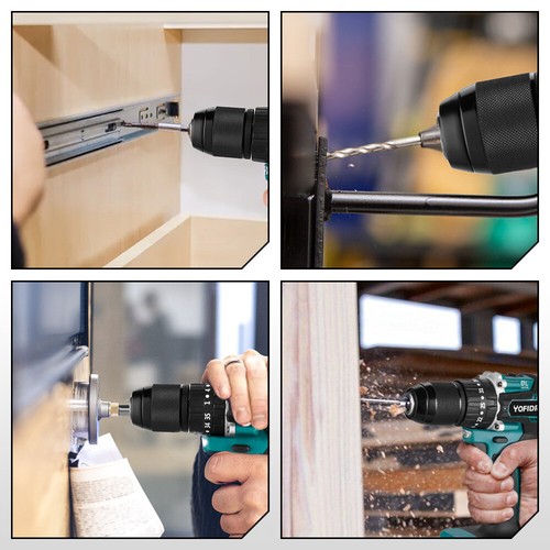 Trapano elettrico a batteria con trapano a batteria senza spazzole 3 in 1 - Foto 10 di 13