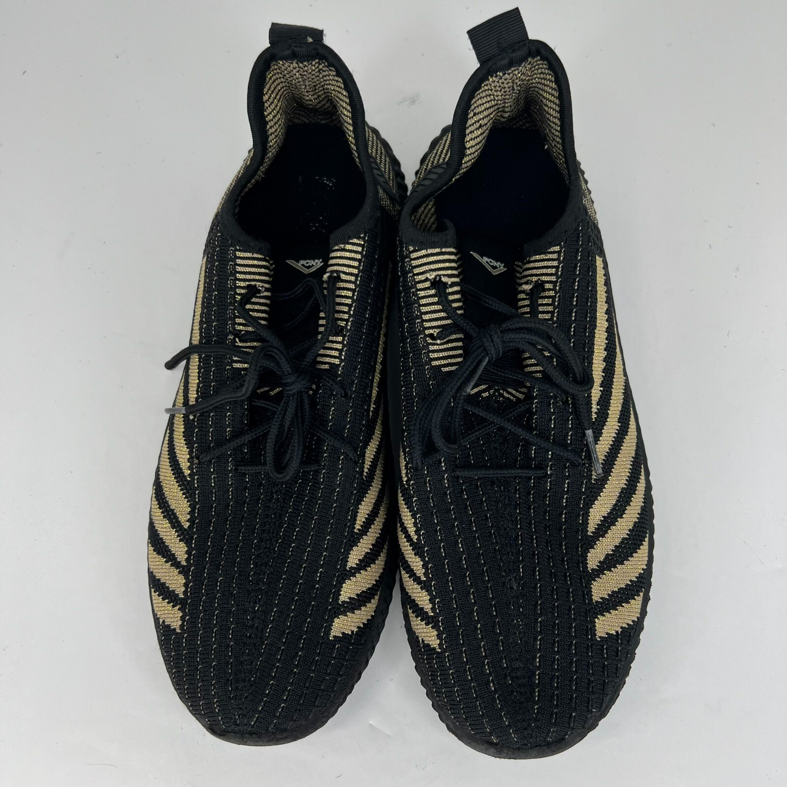 Sneakers basse stringate Pony donna PP2 Spike nere classiche in maglia taglia 10