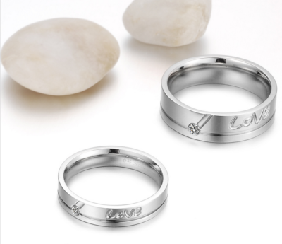 Anello Unisex Tribale In Acciaio Inox Con Zirconi Rossi - Modello Piuma E Sole - Fede Nuziale - Foto 3