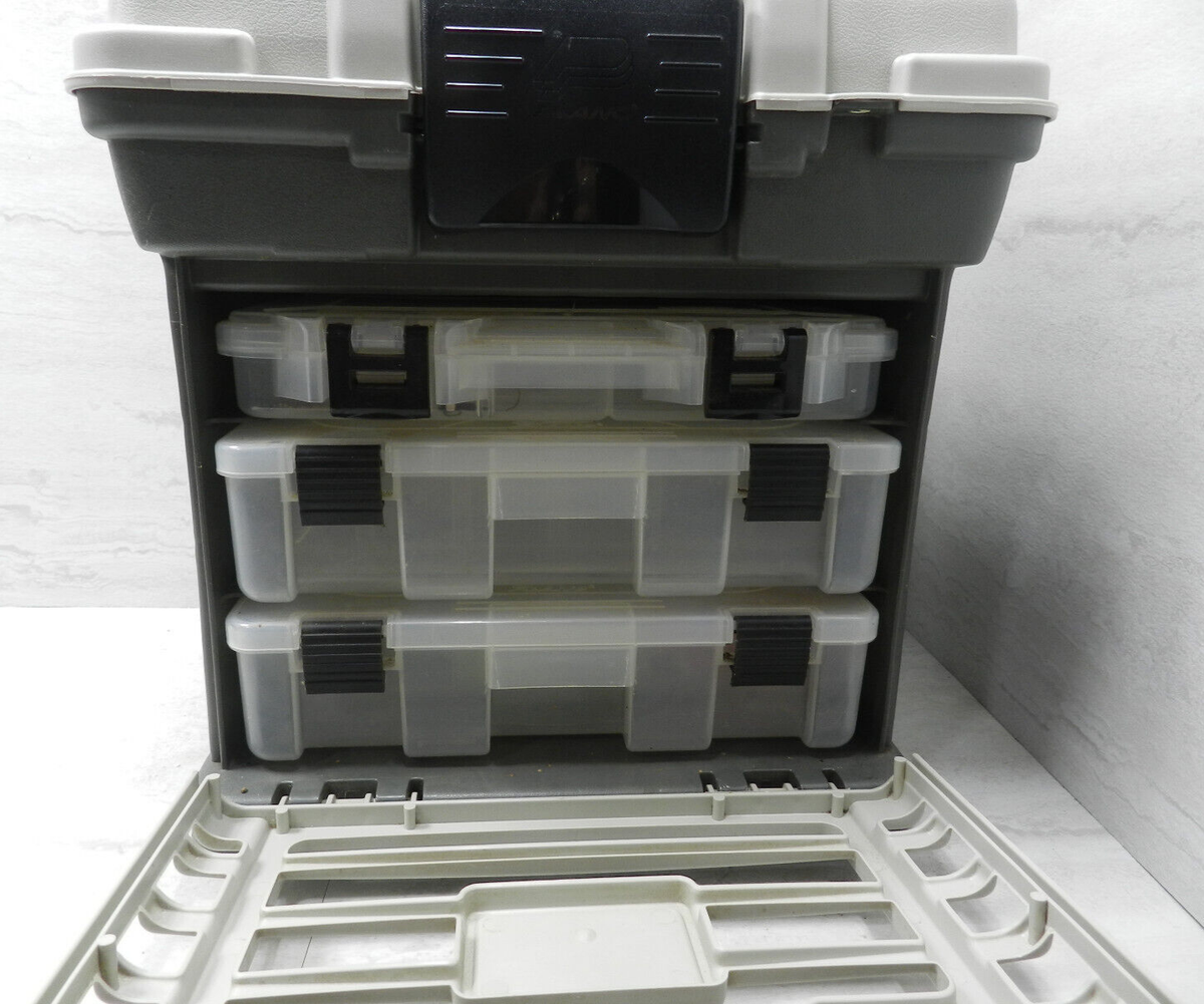 Plano 3 Drawer Fishing Tackle Box Model 1363 4 Storage Compartment 13"Wx13"Hx9"D | eBay Plano 3 Drawer Fishing Tackle Box Model 1363 4 Storage Compartment 13"Wx13"Hx9"D | eBay