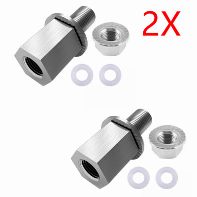 2X Fahrrad Achsadapter für M10x1.0 Vollachse Universal Fahrrad Anhänger Kupplung