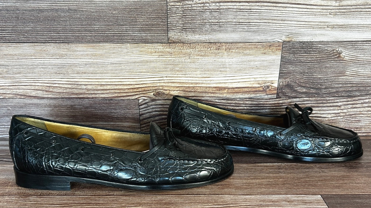 RARE $1900+ POLO RALPH LAUREN Genuine Crocodile Alligator Loafers