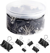 110 PCS Binder Clips Assorted Sizes, X Large, Large, Medium, Small, Mini and Mic