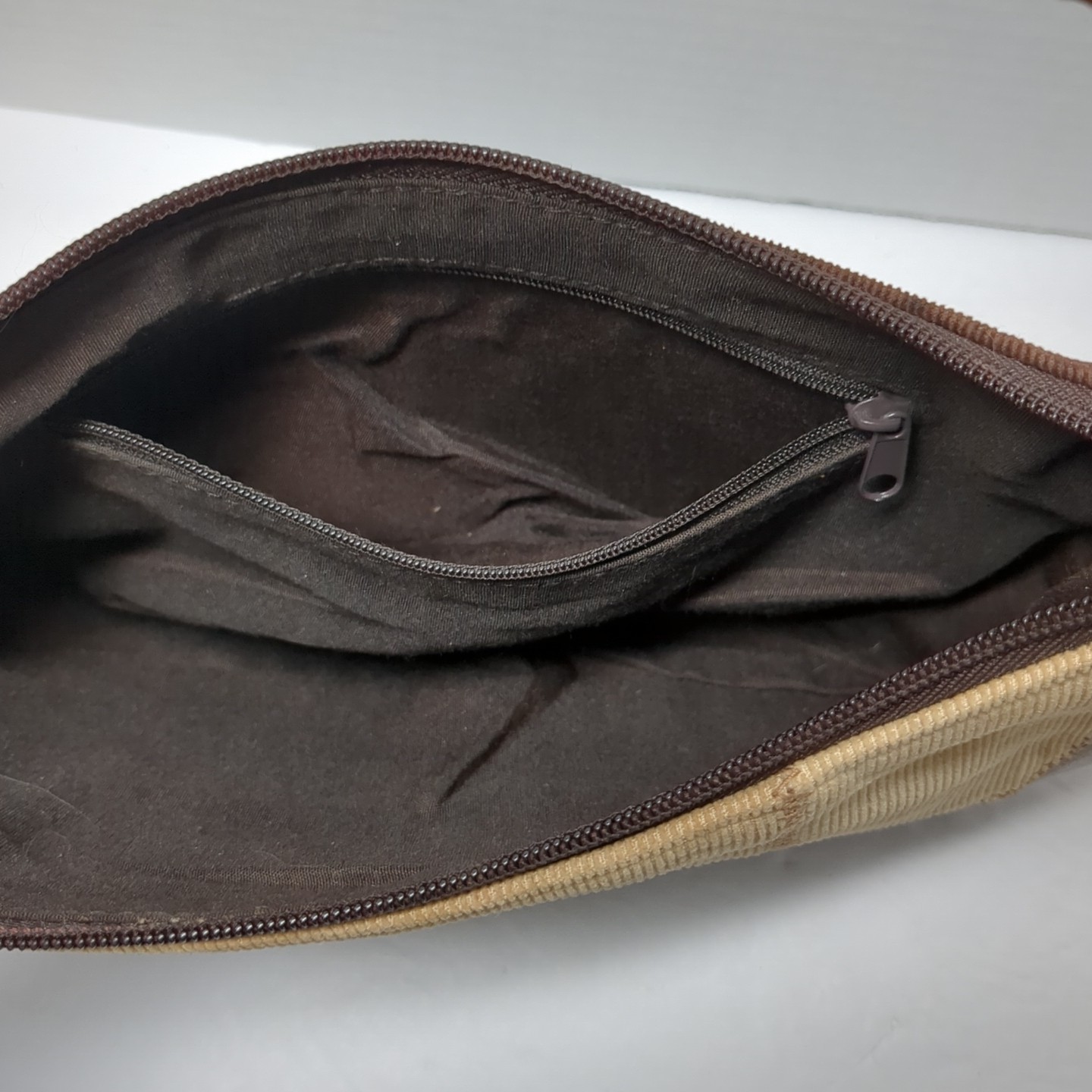 Patchwork Corduroy/Leather Mini Shoulder Bag Retr… - image 7