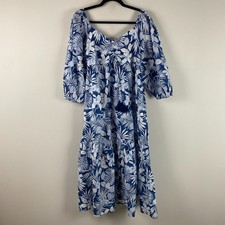 Tommy Bahama island Cays Blooms Midi Floral Smocked Dress S Floral Resortwear
