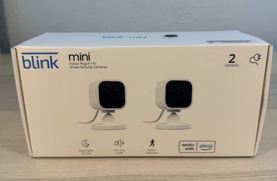 Blink Mini Indoor Plug In 1080p HD Smart WiFi Security Camera 2-Pack