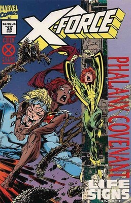 X-Force #38SC (Newsstand) FN; Marvel | Phalanx Covenant - w/Bag+Board