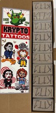 300 Filled 8 bit tattoos Vending Machine Trading Folders 3''x 4.5'' Chucky Jason