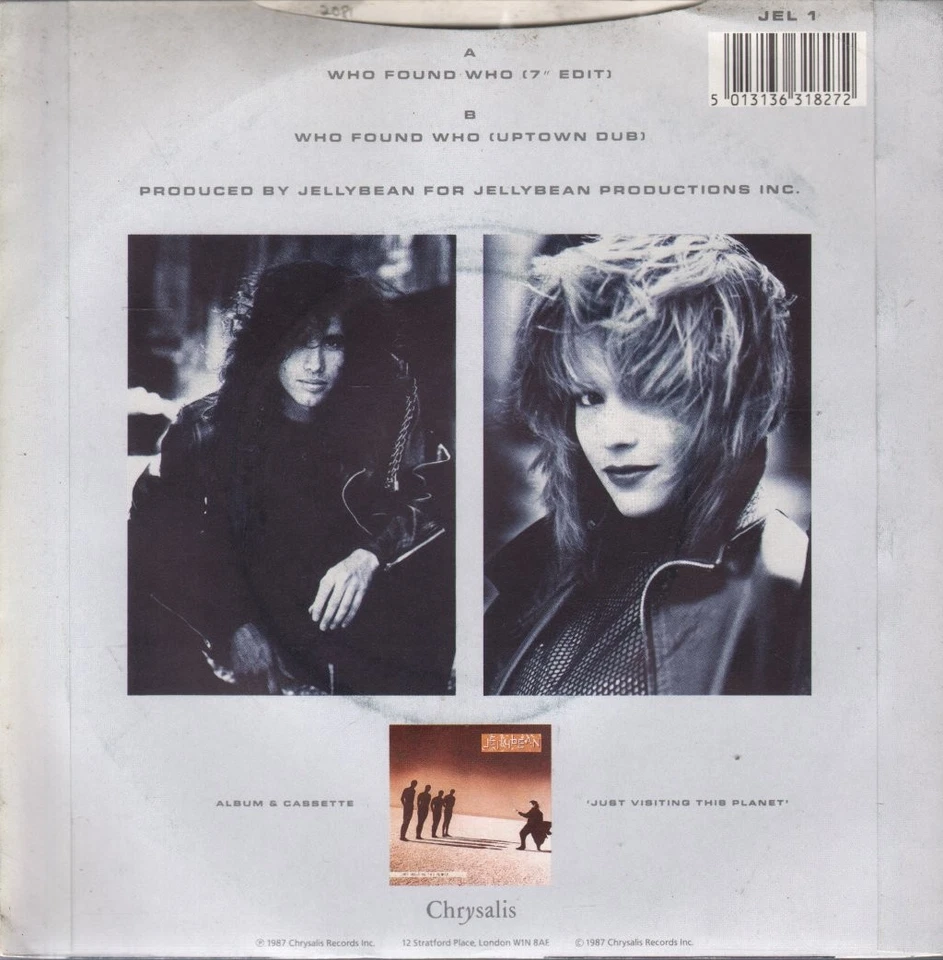Jellybean Featuring Elisa Fiorillo Who Found Who 7" vinyl UK Chrysalis 1987 7" - Image 2 of 4