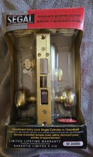 Segal Entrance Mortise Lockset -Polished Brass - Single Cylinder -SE 26000