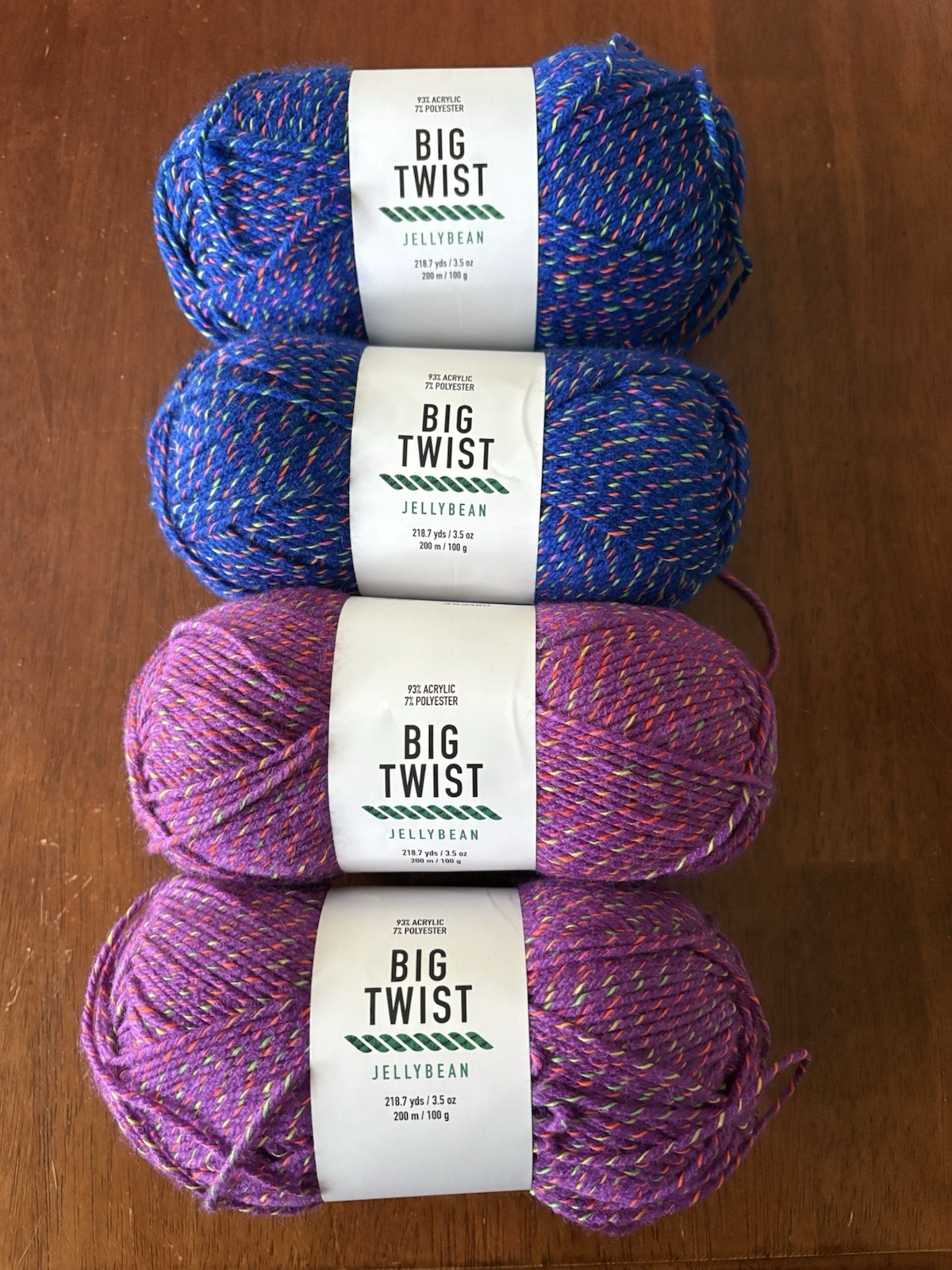 Big Twist Jellybean - Sour Blue Raspberry & Berry Blast - NEW - Lot of 4