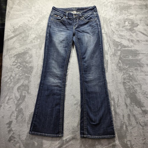 Silver Jeans Womens Size 28x31.5 Medium Wash Lola Bootcut Low Rise Western Rodeo - Picture 2 of 13