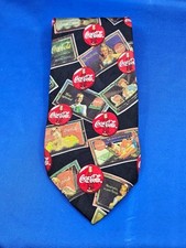 Vtg Coca Cola Girls 100 Silk Tie Necktie Advertising Mens Novelty Soda Coke