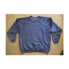 Vintage 80s Fruit of the Loom Raglan Sweatshirt USA Made Distressed Faded XL