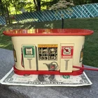 VINTAGE MARX DISTLER ELECTRIC TIN LITHO FILLING SERVICE STATION BUILDING