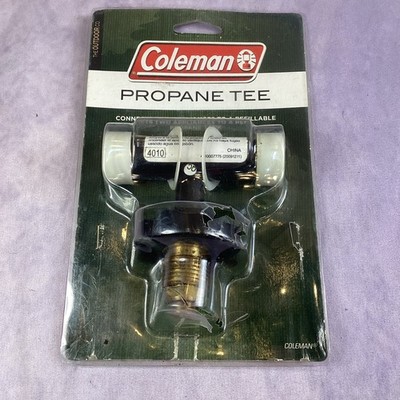 Coleman Propane Tee New In Box Camping Stove Canister Attachment