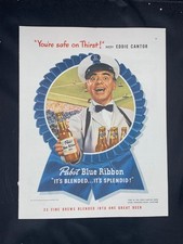 Magazine Ad* - 1947 - Pabst Blue Ribbon Beer - Eddie Cantor