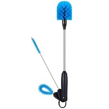 Bottle Cleaning Brush Set, 3 In 1, Stainless Steel, For Tumblers Vases