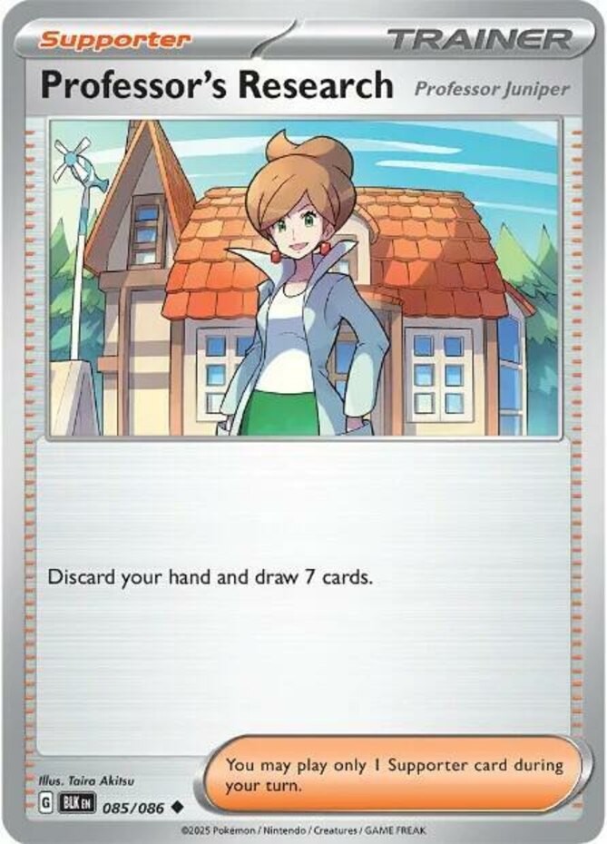 Pokemon Professor's Research - 085/086 - Uncommon NM-Mint PKMN SV Black Bolt