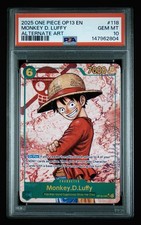 Monkey D. Luffy OP13-118 PSA 10 2025 One Piece Carrying on His Will SEC Alt Art 
