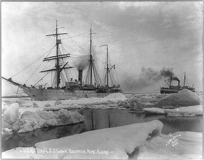 Photo:Nome, U.S.R.C. Bear and S.S. Corwin, Roadstead, Alaska