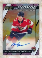 2023-24 O-Pee-Chee Platinum Rookie Autographs Sunset #R-MS Mackie Samoskevich