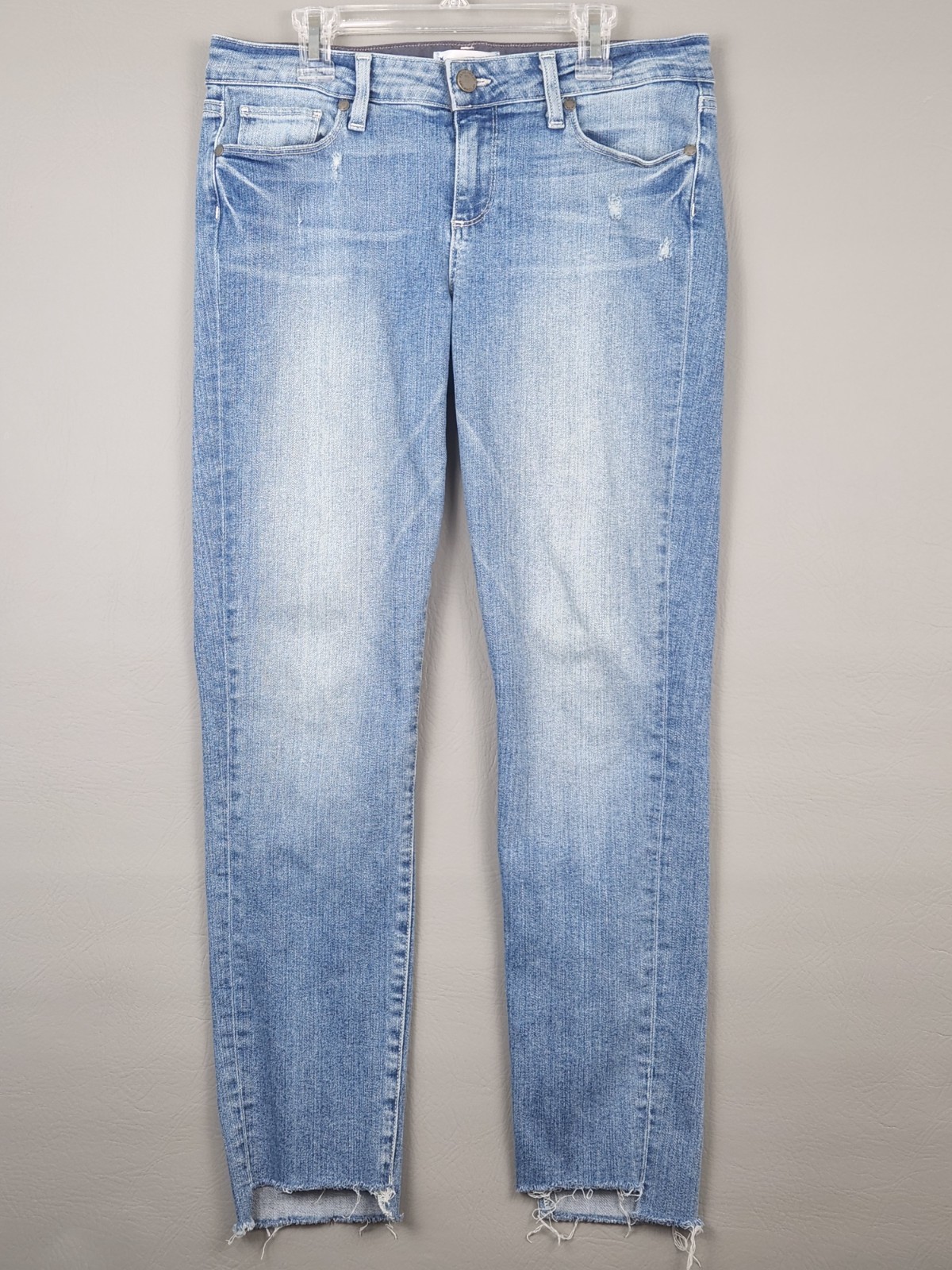 Paige Jeans Womens 29 Blue Skyline Ankle Peg Light Wash Stretch Denim USA