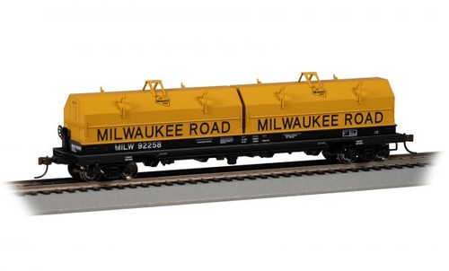 Coche bobina de acero Bachmann 71426 HO Milwaukee Road 55' con carga #92258 | Condition: New