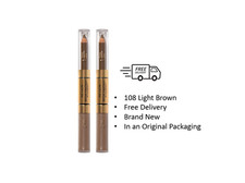 Revlon Eyebrow Gel  Pencil, Brow Fantasy 2-in-1 Makeup, 108 Light Brown, 2 Pack
