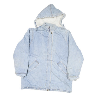 WINDSOR BAY Herren Blau Baumwollmix Jacke L Reißverschluss Kapuze Outdoor