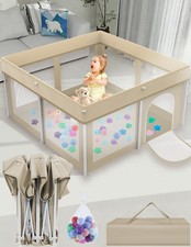 Ptcide Foldable Playpen 50x50, Foldable Ultra-Portable Baby Playpen, Instantl...