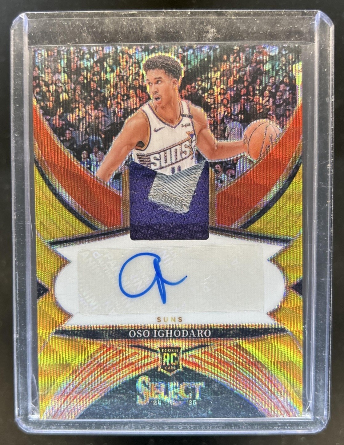 2024-25 Select Oso Ighodaro Rookie Jersey Auto RC Patch Gold Wave Prizm #/10