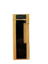 Vintage Gold and Black Lacquer Dunhill Rollagas Lighter 70-80s Works great!