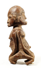 Burkina Faso, Lobi: Siamesisches Paar | Sammlung Katsouros | H. 14 cm
