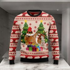 Guinea Pig Love Xmas Ugly Christmas Sweater, Cute Cavy Holiday Top