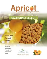 Apricot Seeds California Grown Bitter Raw 100% All Natural From Organic USA