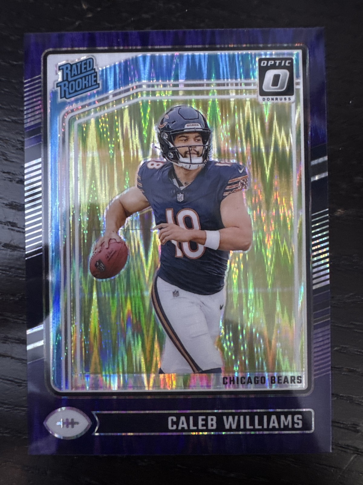 2024 Donruss Optic #201 Caleb Williams Purple Shock