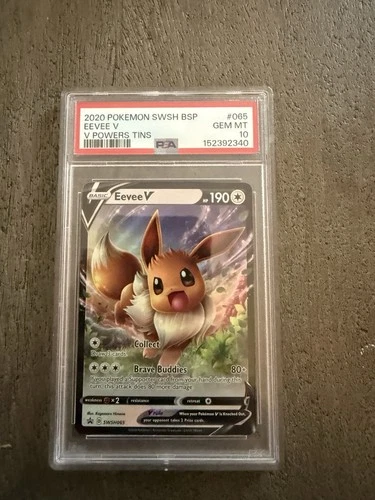 PSA 10 Eevee V Pokémon TCG V powers Tin SWSH065