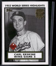 2002 Topps #52WS-5 Carl Erskine Wins Game 5 1952 World Series Highlights