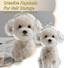 Dog Hair Collector Keychain Charm Memorial Storage Box, Pet Hair Keepsake new